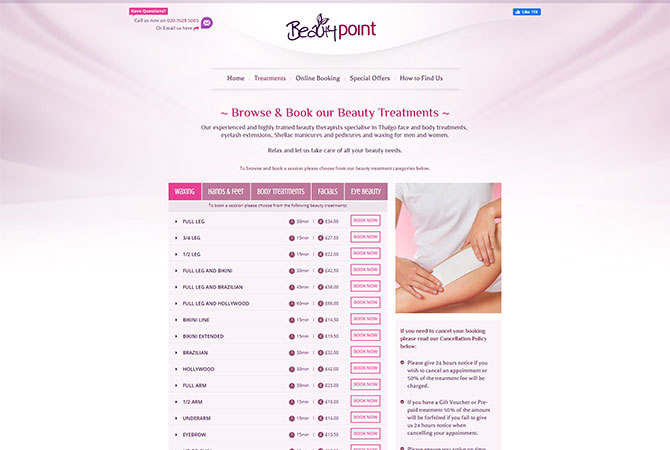 Strona internetowa dla Beauty Point - zdjęcie 3