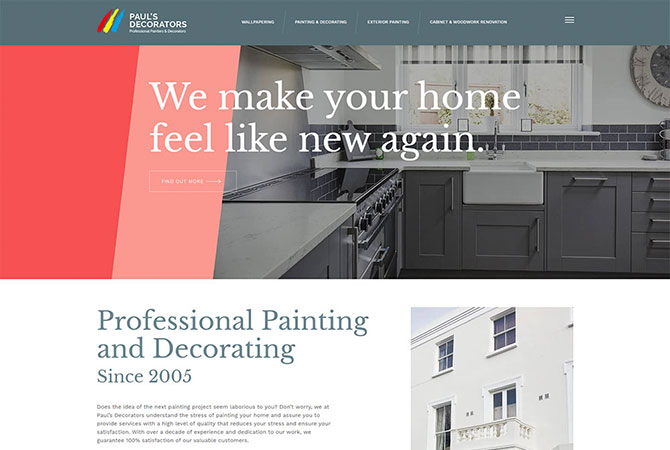 Strona internetowa dla Pauls Decorators - zdjęcie 1