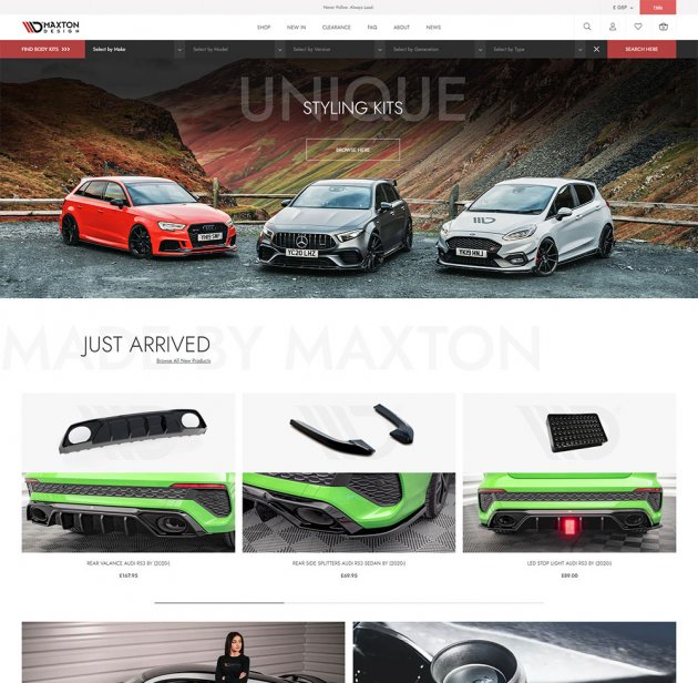 Sklep internetowy dla Maxton Design Ltd