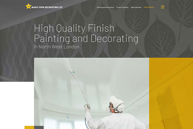 Strona internetowa dla Magic View Decorating Ltd - zdjęcie 1