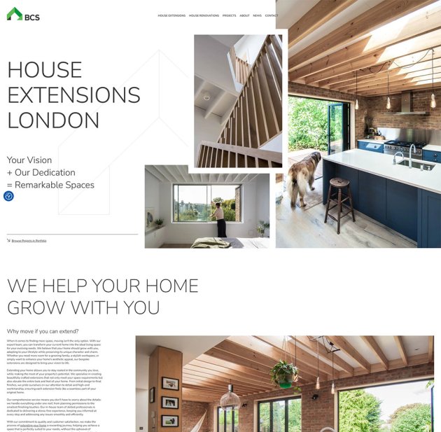 Strona internetowa dla BCS Building Contractor Ltd